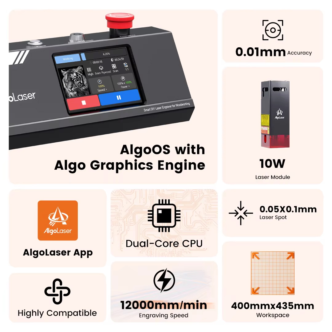 Algolaser diy mesa 40*43cm cnc - Industrial Laser Ablation avaliação e preço