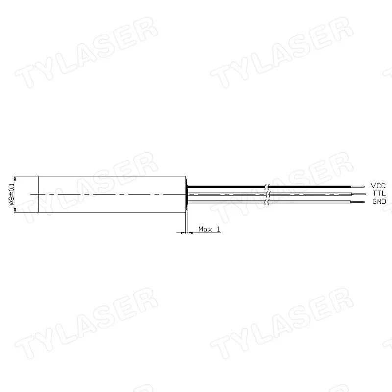 Módulo Laser TTL Externo 8mm 6 - Industrial Grade Laser Pointer avaliação e preço